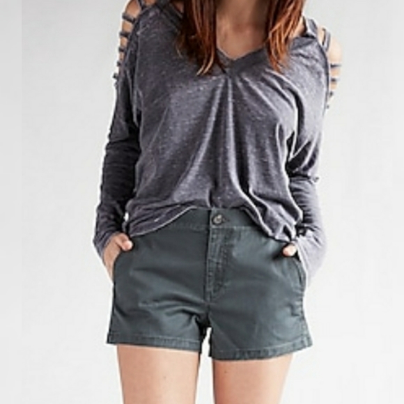 Express Pants - Mid Rise Shortie Express SZ 4